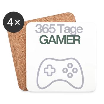 Icône de manette Gamer 365 Days - Dessous de verre (lot de 4) - blanc - Devant