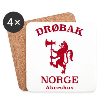 Drobak, Norvège, Norvège - Dessous de verre (lot de 4) - blanc - Devant