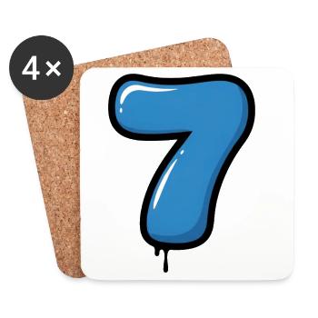 Blue Balloon The Seven - Coasters (set of 4) - white - Front