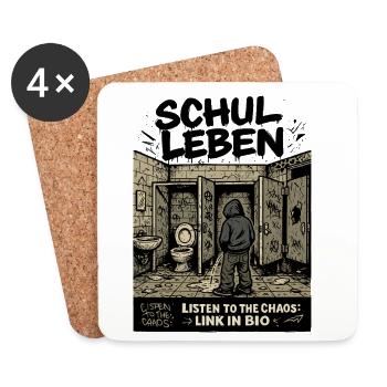 Schulleben - Untersetzer (4er-Set) - Weiß - Vorne