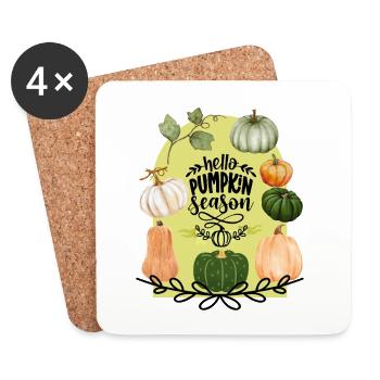Hello Pumpkin Season - Coasters (set of 4) - white - Front