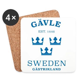 Gävle, Sweden, Sweden - Coasters (set of 4) - white - Front