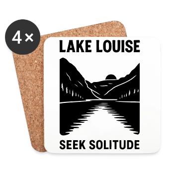 lake louise silhouette - Untersetzer (4er-Set) - Weiß - Vorne