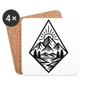 Nature - Coasters (set of 4) - white - Front