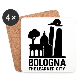 Bologna Italien Silhouette - Untersetzer (4er-Set) - Weiß - Vorne