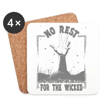 No rest for the wicked - Coasters (set of 4) - white - Front