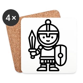 warrior - Coasters (set of 4) - white - Front