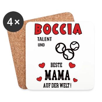 Joueuse de boccia Maman Joueuse de boccia Maman Boule - Dessous de verre (lot de 4) - blanc - Devant