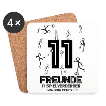 Football - Dessous de verre (lot de 4) - blanc - Devant