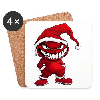 Devil Christmas - Coasters (set of 4) - white - Front