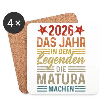 2026 The year in which legends graduate from high school - Coasters (set of 4) - white - Front