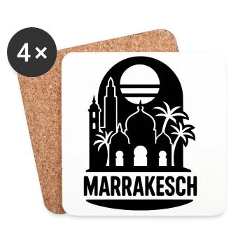 marrakesch silhouette - Untersetzer (4er-Set) - Weiß - Vorne