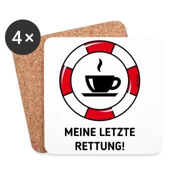 My last resort! (Coffee Coffee Drinker POS3C) - Coasters (set of 4) - white - Front