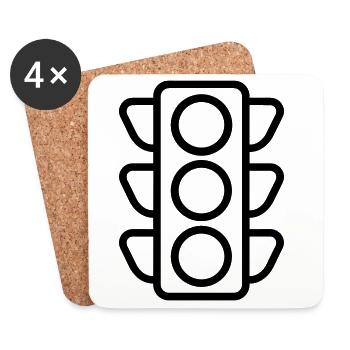 Traffic light - Coasters (set of 4) - white - Front