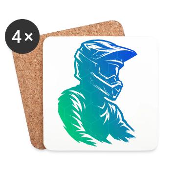 Clean motocross artwork for motocross - Coasters (set of 4) - white - Front