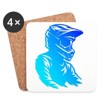Clear Motocross Message - Coasters (set of 4) - white - Front