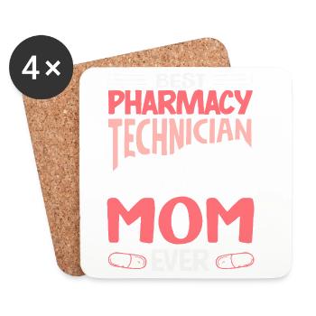 Apotheker Pharmazeutisch-technischer - Untersetzer (4er-Set) - Weiß - Vorne
