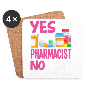 Apotheker Pharmazeutisch-technischer - Untersetzer (4er-Set) - Weiß - Vorne
