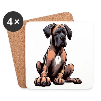 Great Dane Great Dane Owner Great Dane Fan - Coasters (set of 4) - white - Front