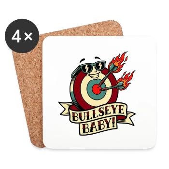 Bullseye Baby - Coasters (set of 4) - white - Front