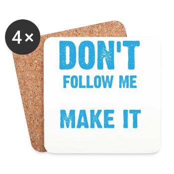 Don ́t follow me - Coasters (set of 4) - white - Front
