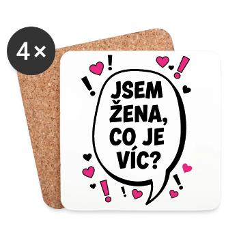 Jsem Zena Co Je Vic - Untersetzer (4er-Set) - Weiß - Vorne