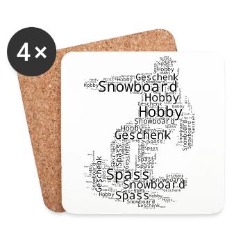 Snowboard vibes for snowboard - Coasters (set of 4) - white - Front