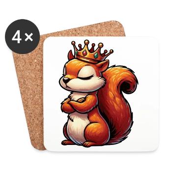 Eichhörnchen Eichhorn Eichhörnchenliebhaber Nager - Untersetzer (4er-Set) - Weiß - Vorne