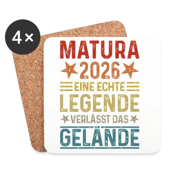 Matura 2026 A legend leaves the site - Coasters (set of 4) - white - Front