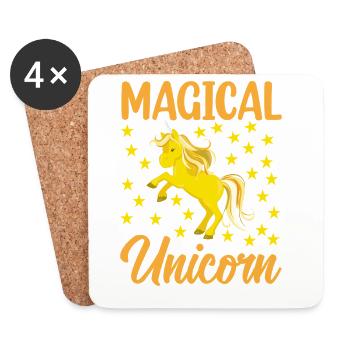 Magical Unicorn - Coasters (set of 4) - white - Front