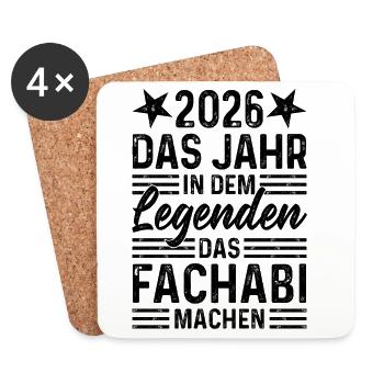 2026 The year in which legends graduate from high school - Coasters (set of 4) - white - Front