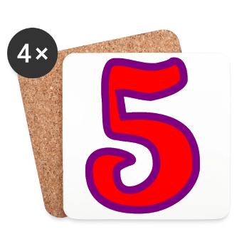 5. JUBILÄUM. 5 JAHRE. 5. JUBILÄUM - Untersetzer (4er-Set) - Weiß - Vorne