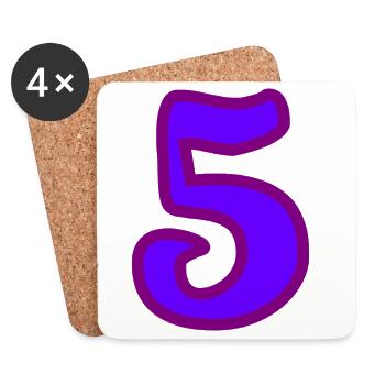 5. JUBILÄUM. 5 JAHRE. 5. JUBILÄUM. - Untersetzer (4er-Set) - Weiß - Vorne