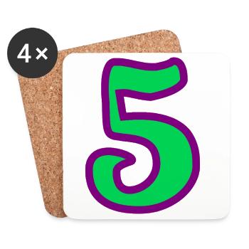 5. JUBILÄUM. 5 JAHRE. 5. JUBILÄUM - Untersetzer (4er-Set) - Weiß - Vorne