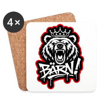 Bärn Graffiti King - Bern - Coasters (set of 4) - white - Front