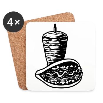 spitwithkebab - Untersetzer (4er-Set) - Weiß - Vorne