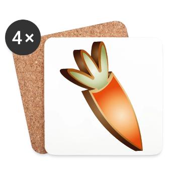 Carrot cookies in Easter design - Coasters (set of 4) - white - Front