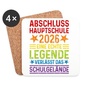 Secondary School Graduation 2026 Legend School Grounds - Coasters (set of 4) - white - Front