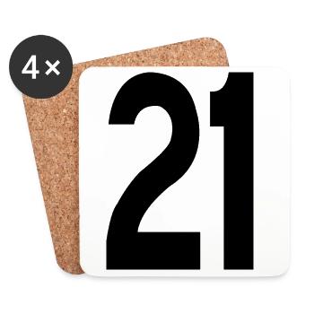 21 - Coasters (set of 4) - white - Front
