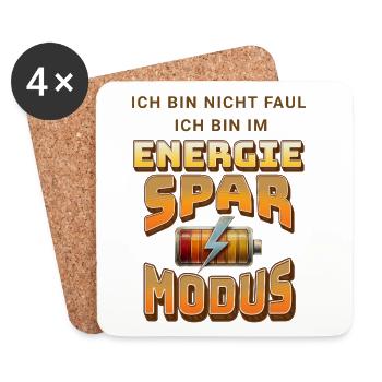 Ich bin im Energie-Sparmodus - Untersetzer (4er-Set) - Weiß - Vorne