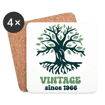 Vintage 1966 - Untersetzer (4er-Set) - Weiß - Vorne