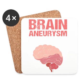 Brain Aneurysm - Coasters (set of 4) - white - Front