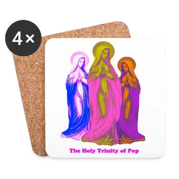 The Holy Trinity of Pop Vierges Colorées - Dessous de verre (lot de 4) - blanc - Devant