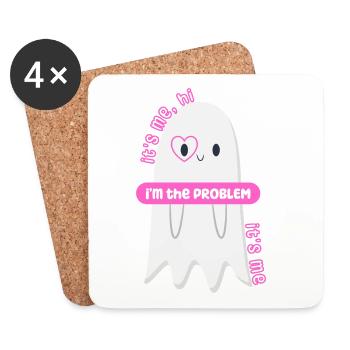 C’est moi, salut, je suis le problème - Dessous de verre (lot de 4) - blanc - Devant