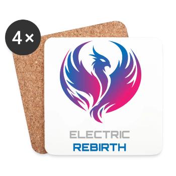 Phoenix Neon - Dessous de verre (lot de 4) - blanc - Devant