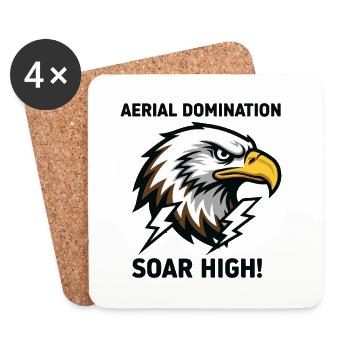 Aerial Domination Aigle Royal Force - Dessous de verre (lot de 4) - blanc - Devant