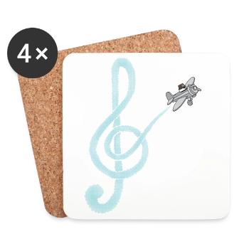 Aventure de Skybound Clef - Dessous de verre (lot de 4) - blanc - Devant