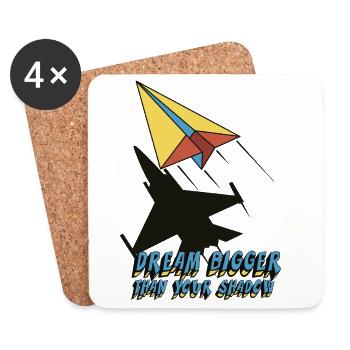Dream bigger than your shadow - Coasters (set of 4) - white - Front