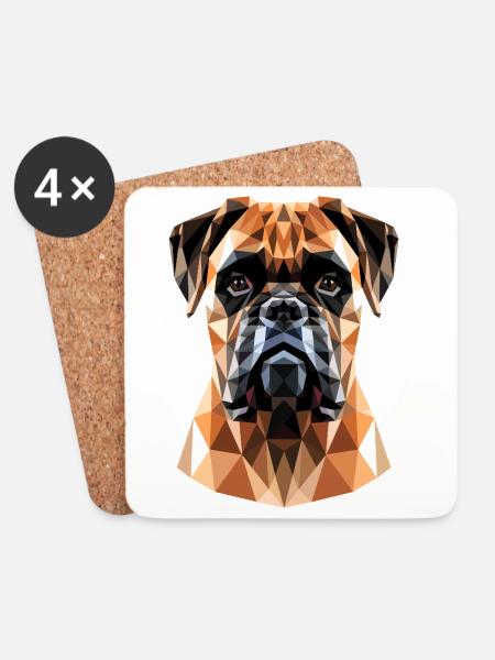 Deutscher Boxer Hunde Boxerverein German Boxer - Untersetzer (4er-Set) - Weiß