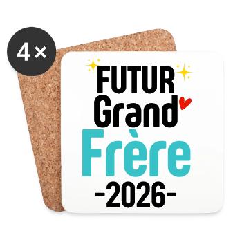 Ich werde Big Brother 2026 Junge Future Big sein - Untersetzer (4er-Set) - Weiß - Vorne